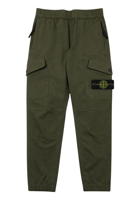 Green cotton blend children's trousers Stone Island | 751630612/SUVERDE